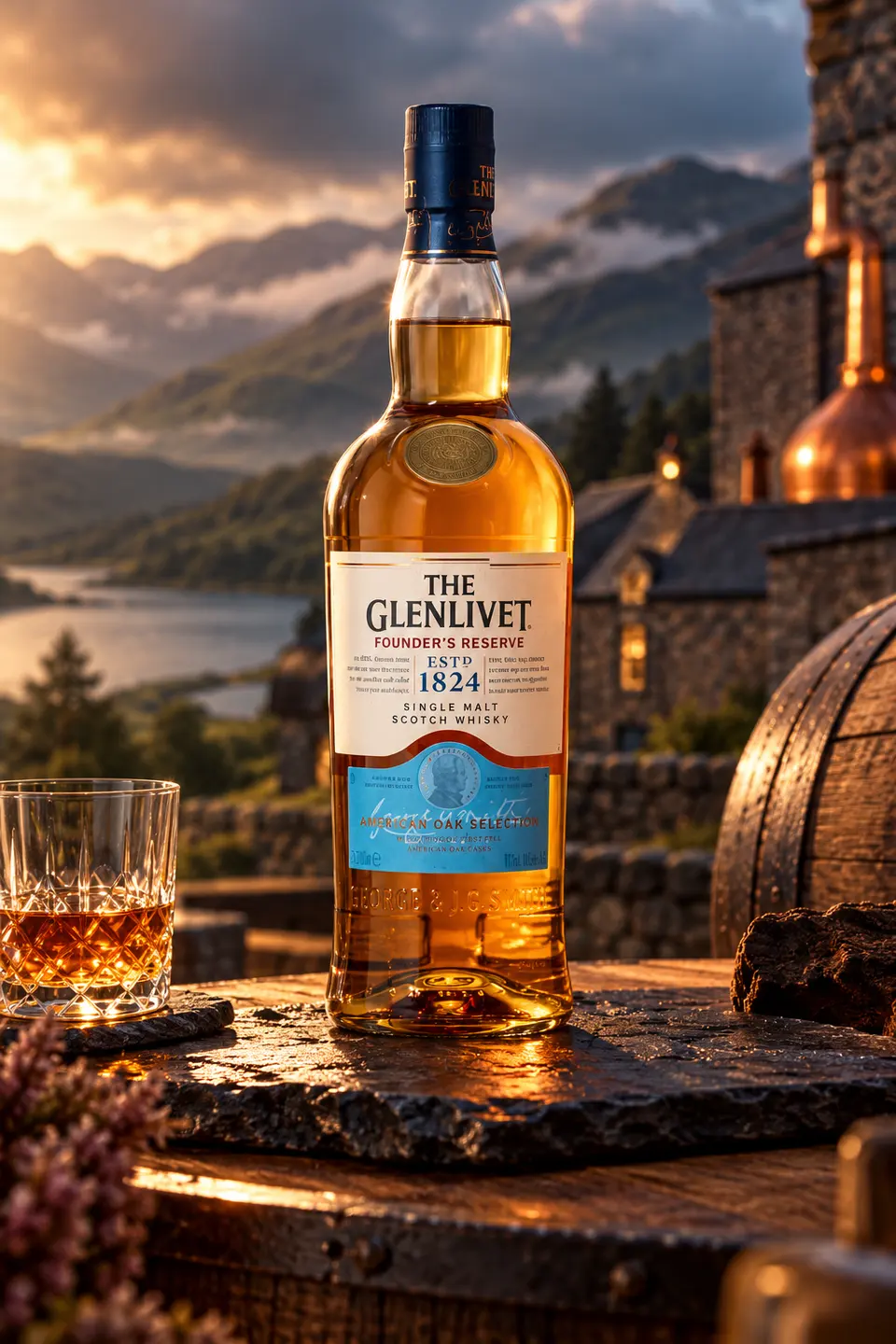 The Glenlivet Founder's Reserve — fotografía de producto
